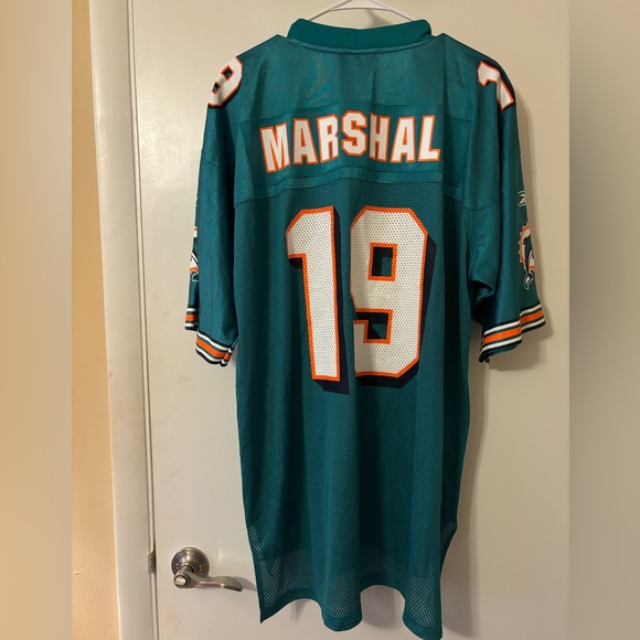 NWOT! NFL Players Reebok Onfield Sewn #19 Marshall Miami Dolphins Jersey Sz XL - Picture 7 of 11